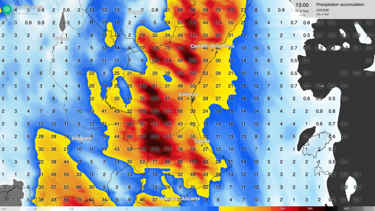 Code oranje spaanse regio wegens zware regenval